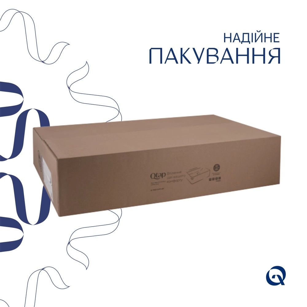 Раковина накладна Qtap Kolibri 42.5 см білий глянцевий QT1011K396WN