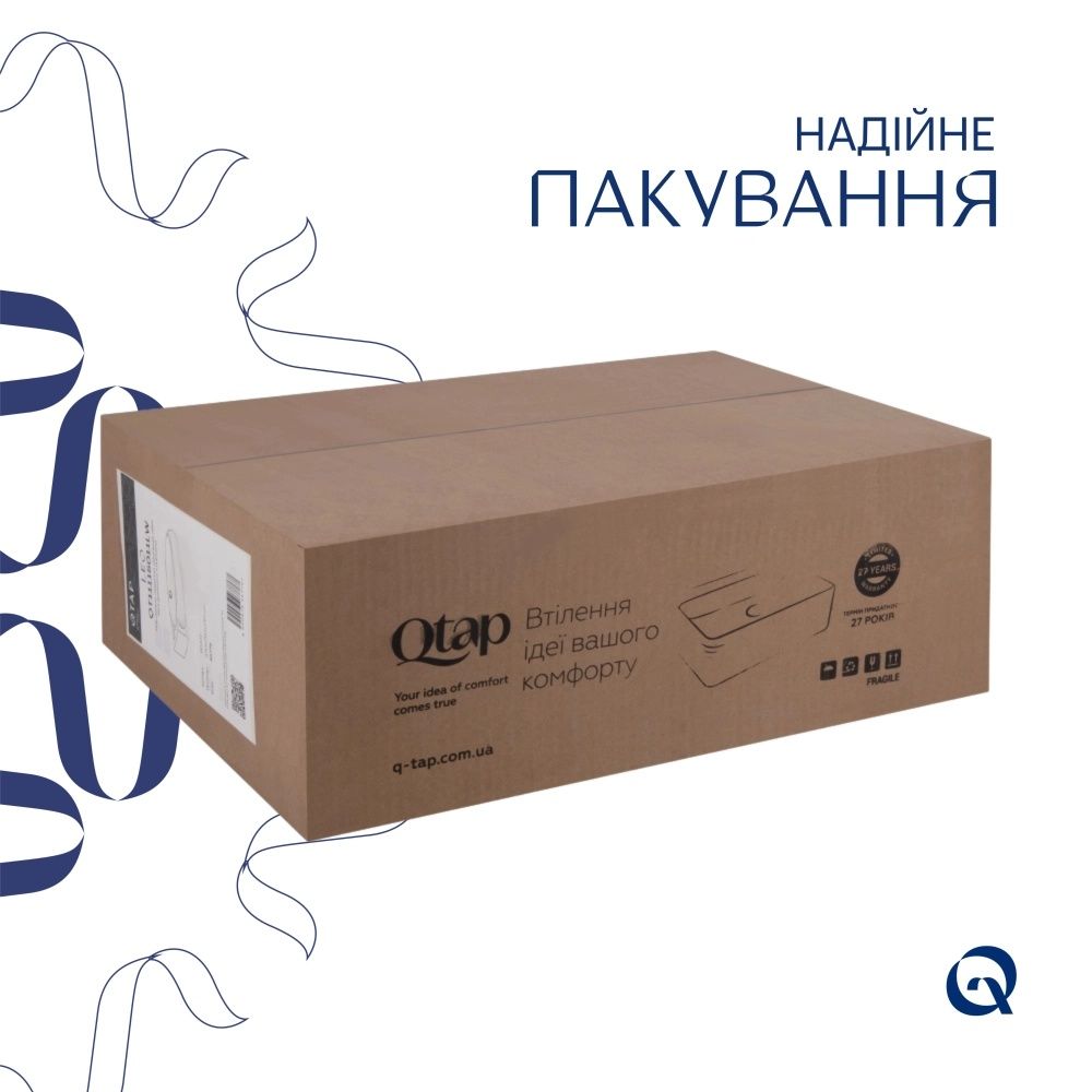 Раковина підвісна Qtap Leo 43 см білий глянцевий QT11111008LW