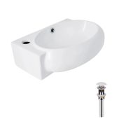 Раковина підвісна Qtap Leo 43 см білий глянцевий QT11115011LWN47332