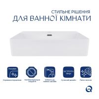 Раковина підвісна Qtap Nando 61 см білий глянцевий QT12112173WN47326
