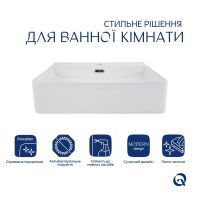Раковина підвісна Qtap Nando 50 см білий глянцевий QT12116146AW
