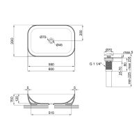 Раковина накладна Qtap Robin 60 см чорний матовий QT132143PMBMBN47296