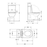 Унітаз підлоговий Qtap Robin чорний матовий QT13226083AMB з бачком і сидінням Soft-close
