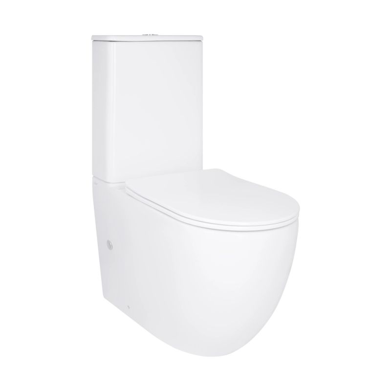 Унітаз підлоговий Qtap Robin білий глянцевий QT13226083AW з бачком і сидінням Soft-close
