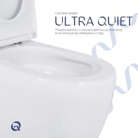 Унітаз підлоговий Qtap Robin білий глянцевий QT13226083AW з бачком і сидінням Soft-close