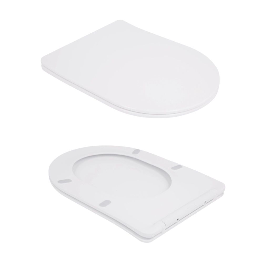 Унітаз підлоговий Qtap Robin білий глянцевий QT13226083AW з бачком і сидінням Soft-close