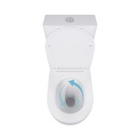 Унітаз підлоговий Qtap Robin білий глянцевий QT13226089AW з бачком і сидінням Soft-close