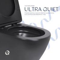 Унітаз підвісний Qtap Robin чорний матовий QT13332381АSMB з сидінням Soft-close
