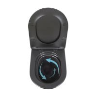 Унітаз підвісний Qtap Robin чорний матовий QT13332381АSMB з сидінням Soft-close
