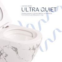 Унітаз підвісний Qtap Robin мармур глянцевий QT13332381АSMR з сидінням Soft-close