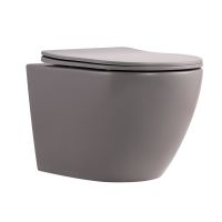 Унітаз підвісний Qtap Robin сірий матовий QT13332381АSSG з сидінням Soft-close