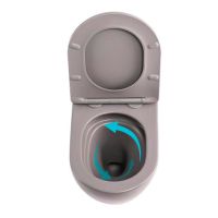 Унітаз підвісний Qtap Robin сірий матовий QT13332381АSSG з сидінням Soft-close