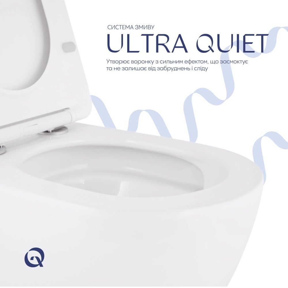 Унітаз підвісний Qtap Robin білий глянцевий QT13332381АSW з сидінням Soft-close