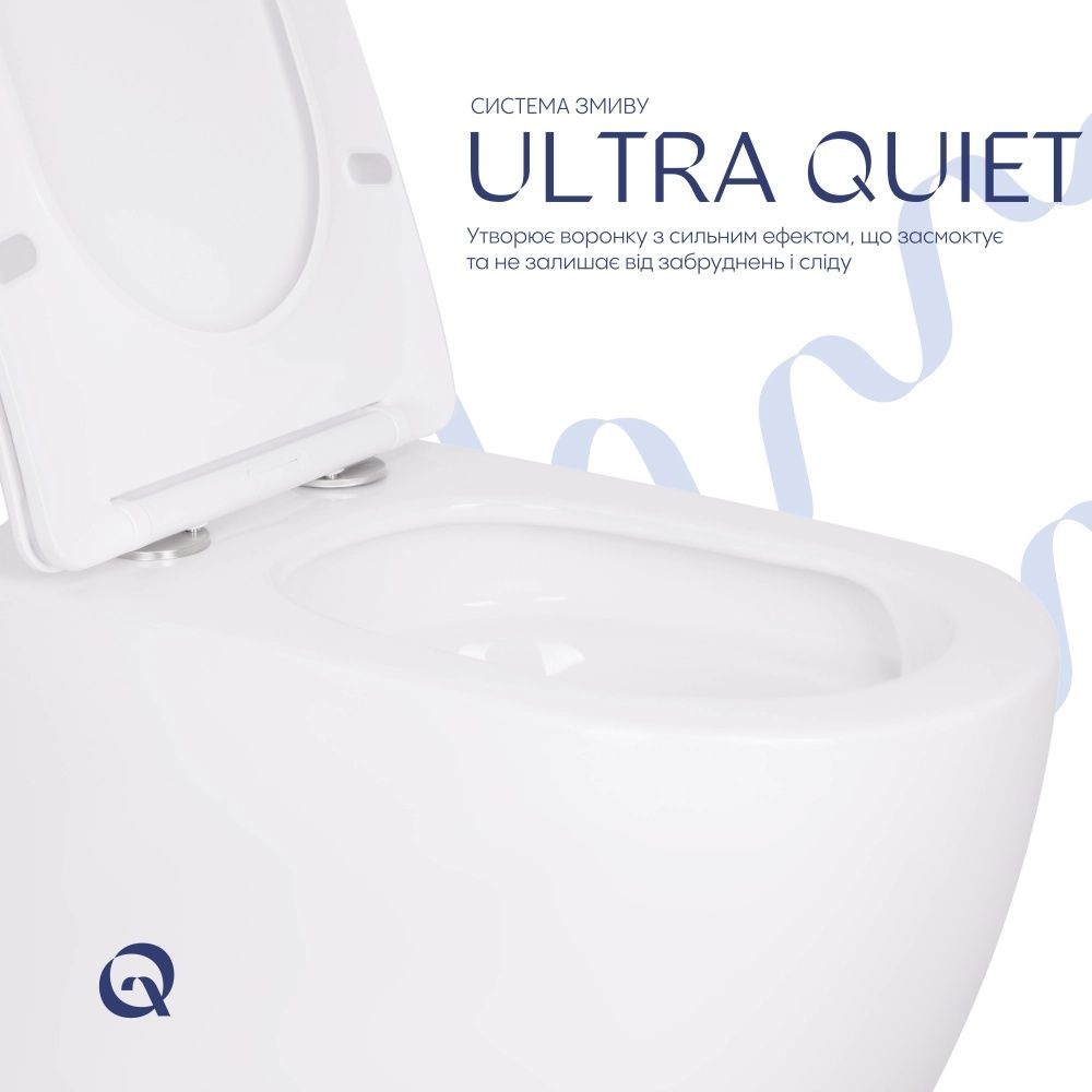 Унітаз підвісний Qtap Robin білий глянцевий QT13332381AW з сидінням Soft-close