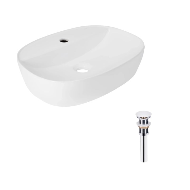 Раковина накладная Qtap Scorpio 50 см белый глянцевый QT14112202WN47313