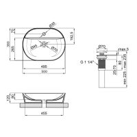 Раковина накладна Qtap Scorpio 50 см білий глянцевий QT14112202WN47313