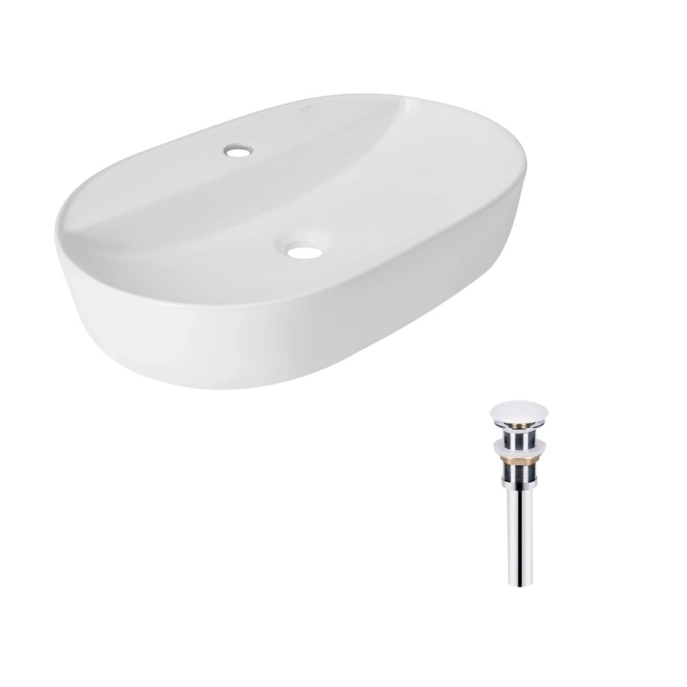 Раковина накладна Qtap Scorpio 60 см білий глянцевий QT14112203WN47315