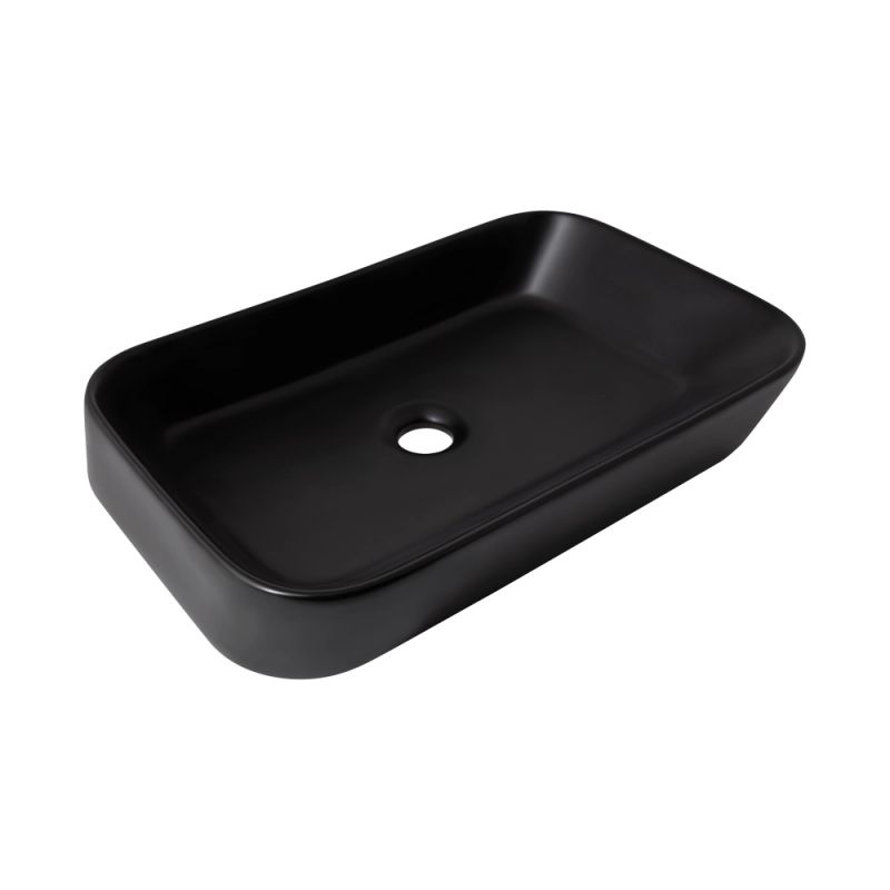 Раковина накладная Qtap Scorpio 55 см черный матовый QT14112243MBN
