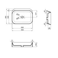 Раковина накладна Qtap Scorpio 55 см чорний матовий QT14112243MBN