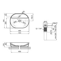 Раковина накладна Qtap Scorpio 50 см чорний матовий QT142202MBMBN47312