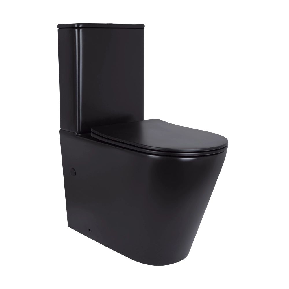 Унітаз підлоговий Qtap Scorpio чорний матовий QT14226088AMB з бачком і сидінням Soft-close