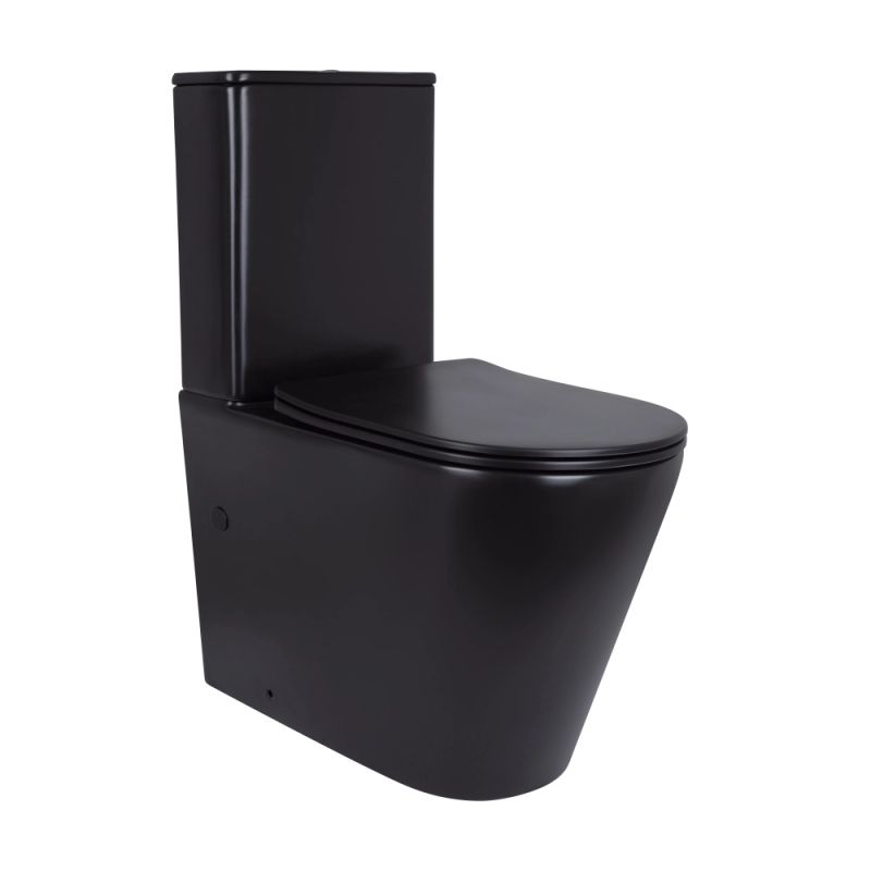 Унітаз підлоговий Qtap Scorpio чорний матовий QT14226088AMB з бачком і сидінням Soft-close