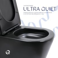 Унітаз підлоговий Qtap Scorpio чорний матовий QT14226088AMB з бачком і сидінням Soft-close
