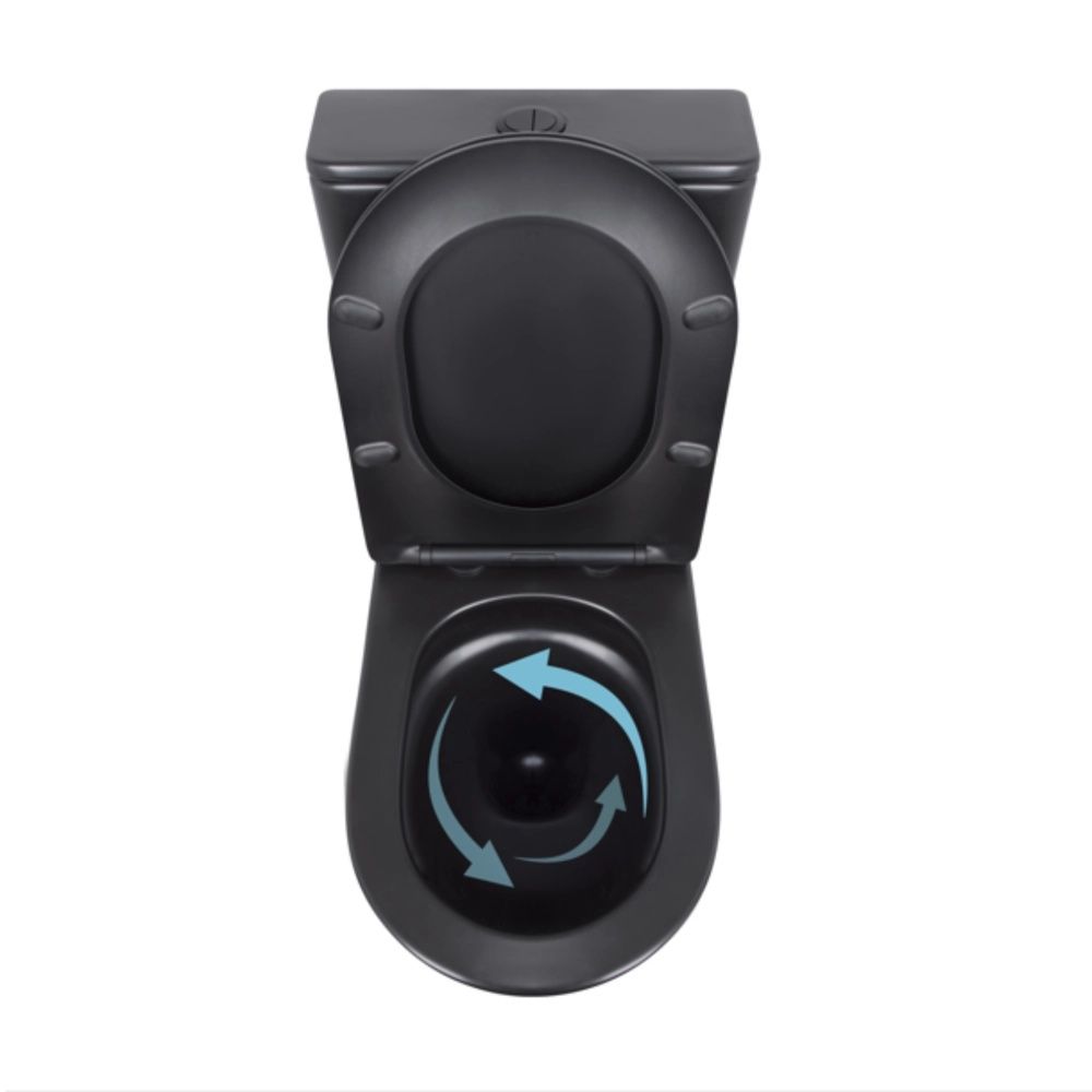 Унітаз підлоговий Qtap Scorpio чорний матовий QT14226088AMB з бачком і сидінням Soft-close