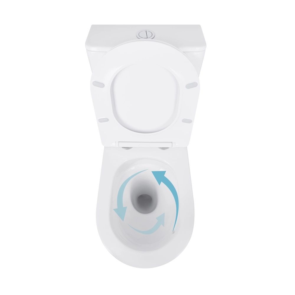 Унітаз підлоговий Qtap Scorpio білий глянцевий QT14226088AW з бачком і сидінням Soft-close