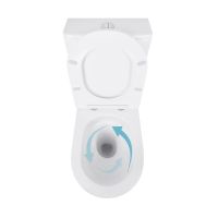 Унітаз підлоговий Qtap Scorpio білий глянцевий QT14226088AW з бачком і сидінням Soft-close