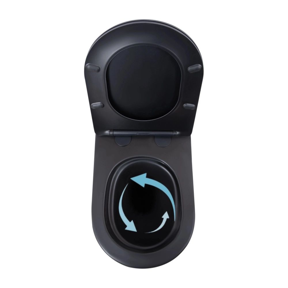 Унітаз підвісний Qtap Scorpio чорний матовий QT14332380AMB з сидінням Soft-close