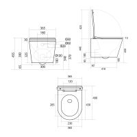 Унітаз підвісний Qtap Scorpio білий глянцевий QT14332380ASW з сидінням Soft-close