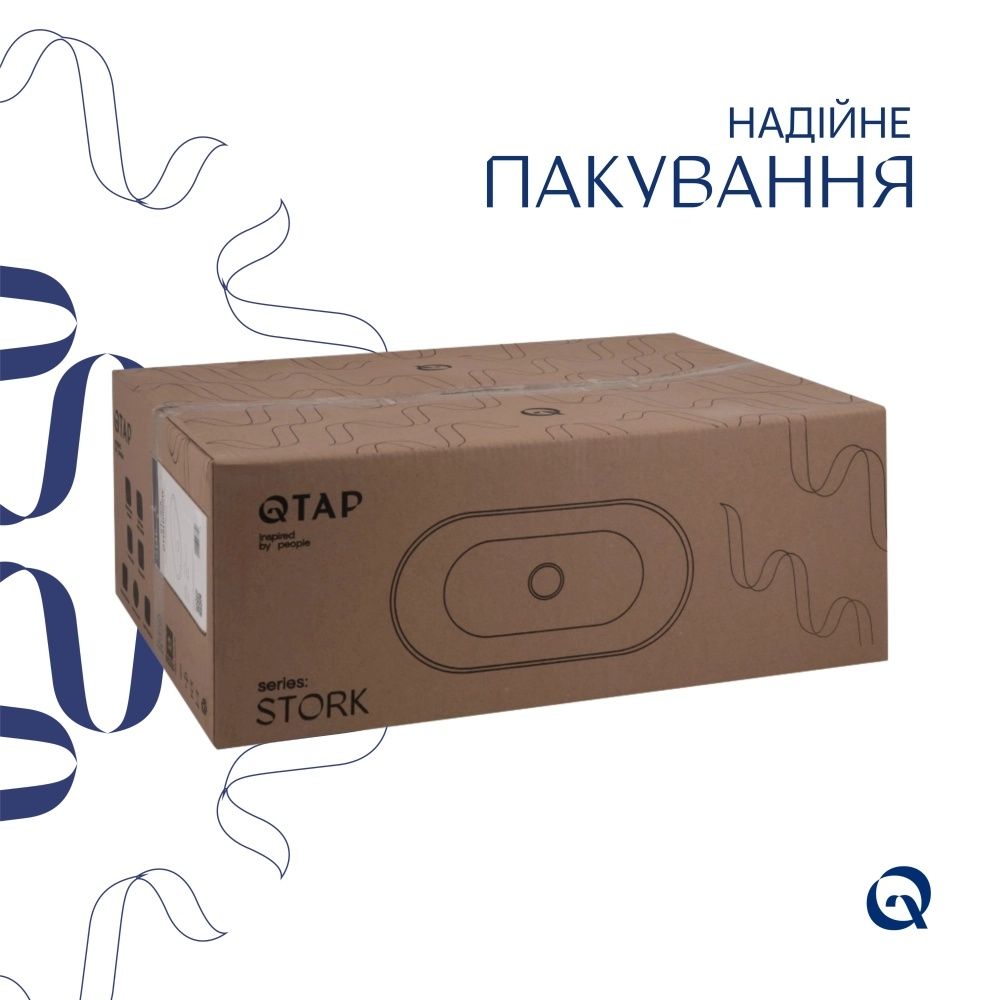 Раковина врізна Qtap Stork 57 см білий глянцевий QT15110522W