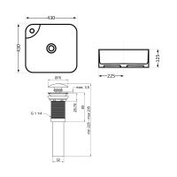 Раковина накладна Qtap Stork 43 см білий глянцевий QT15112194WN47318