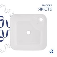 Раковина накладна Qtap Stork 43 см білий глянцевий QT15112194WN47318
