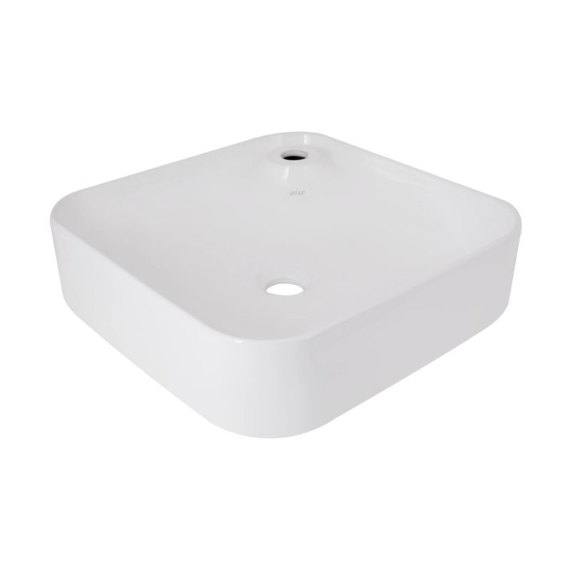 Раковина накладная Qtap Stork 43 см белый глянцевый QT15116137W