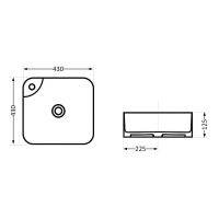 Раковина накладна Qtap Stork 43 см білий глянцевий QT15116137W