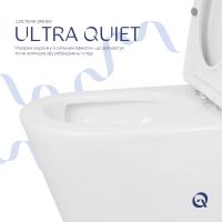 Унітаз підлоговий Qtap Swan білий глянцевий QT16222182TW з бачком і сидінням Soft-close