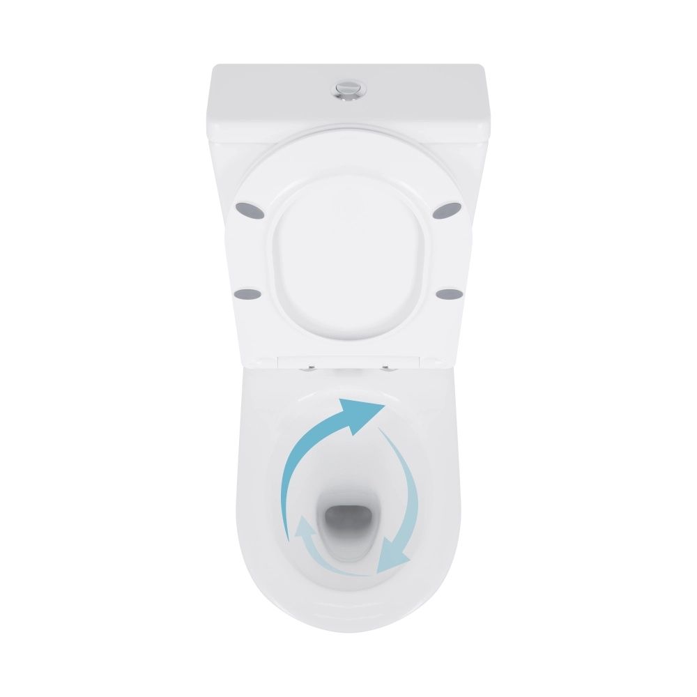 Унітаз підлоговий Qtap Swan білий глянцевий QT16222182TW з бачком і сидінням Soft-close