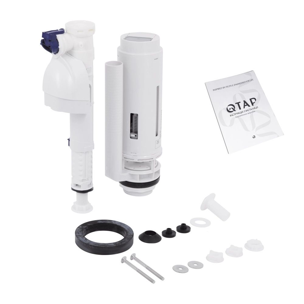 Унітаз підлоговий Qtap Swan білий глянцевий QT16222182TW з бачком і сидінням Soft-close