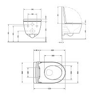 Унітаз підвісний Qtap Swan білий глянцевий QT16335178W з сидінням Soft-close