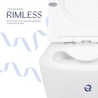Унітаз підвісний Qtap Swan білий глянцевий QT16335178W з сидінням Soft-close