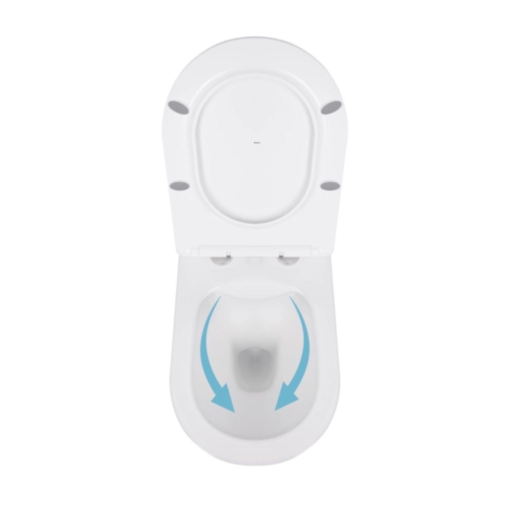 Унітаз підвісний Qtap Swan білий глянцевий QT16335178W з сидінням Soft-close