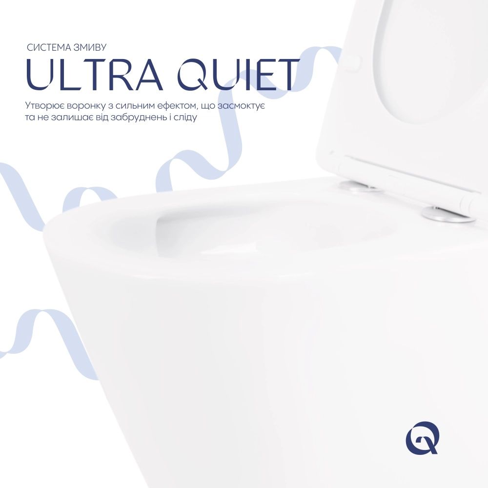 Унітаз підвісний Qtap Swan білий глянцевий QT16335180W з сидінням Soft-close
