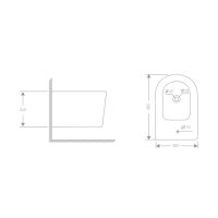 Біде підвісне Qtap Swan білий глянцевий QT16555379W