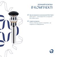 Раковина накладна Qtap Tern 48 см антрацит матовий QT17116069AN