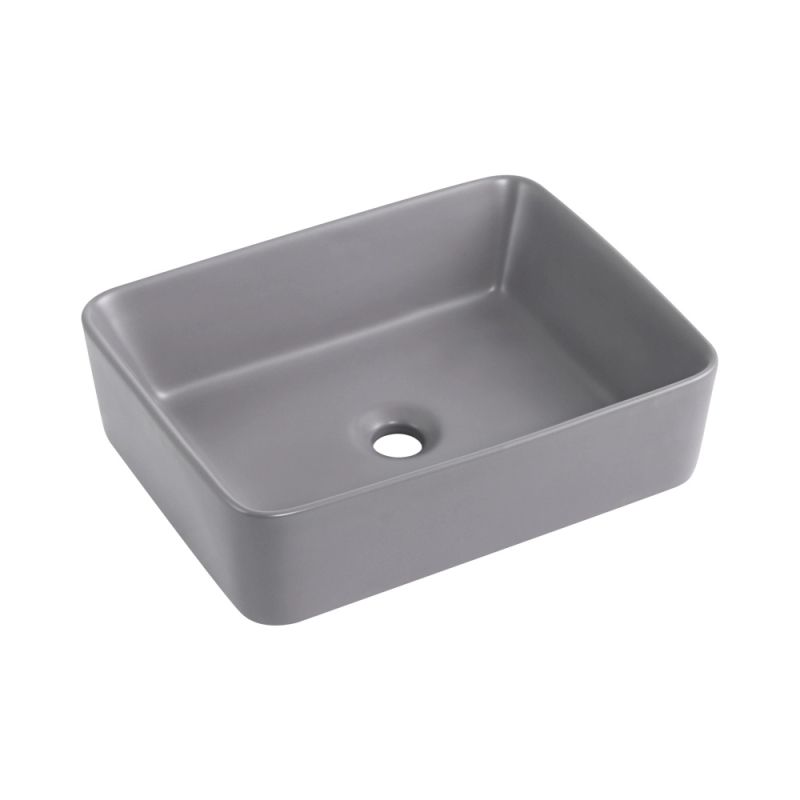 Раковина накладная Qtap Tern 48 см серый матовый QT17116069SG