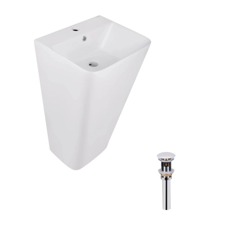 Раковина підлогова Qtap Tern 44 см білий глянцевий QT1711G302WN47320