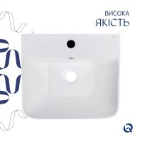Раковина підлогова Qtap Tern 44 см білий глянцевий QT1711G302WN