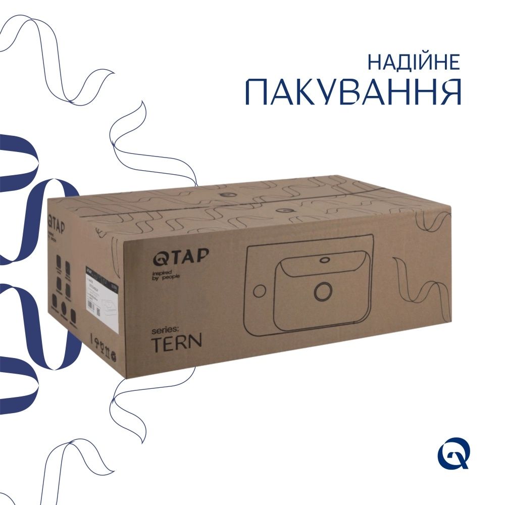 Раковина підвісна Qtap Tern 45 см білий глянцевий QT1711H02LW